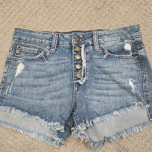 Distressed Denim Shorts M - Picture 1 of 3
